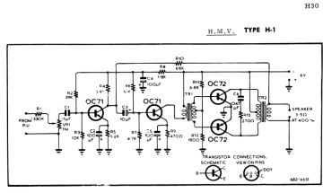 HMV ;Australia H1 schematic circuit diagram